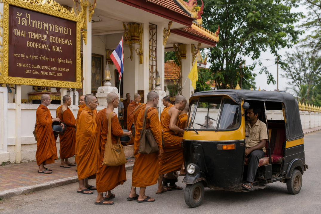 อานิสงส์ของการขับรถรับ-ส่งพระมาลงอุโบสถฟังพระปาฏิโมกข์ทุกวันพระใหญ่ ณ วัดไทยพุทธคยา